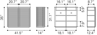 Linea Cabinet Walnut