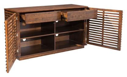 Linea Credenza Walnut Cabinet