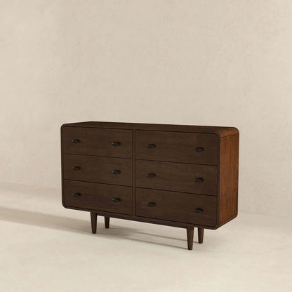 Alexa Mid Century Modern Dresser 6 Drawer - The Sturdy Wood Company