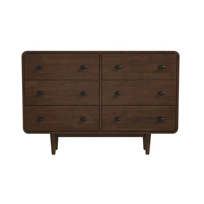 Alexa Mid Century Modern Dresser 6 Drawer - The Sturdy Wood Company