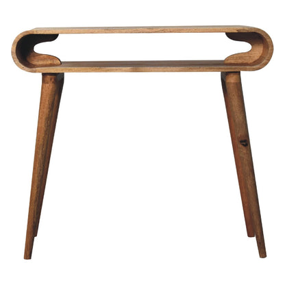 Amaya Chestnut Nordic Style Console Table - The Sturdy Wood Company