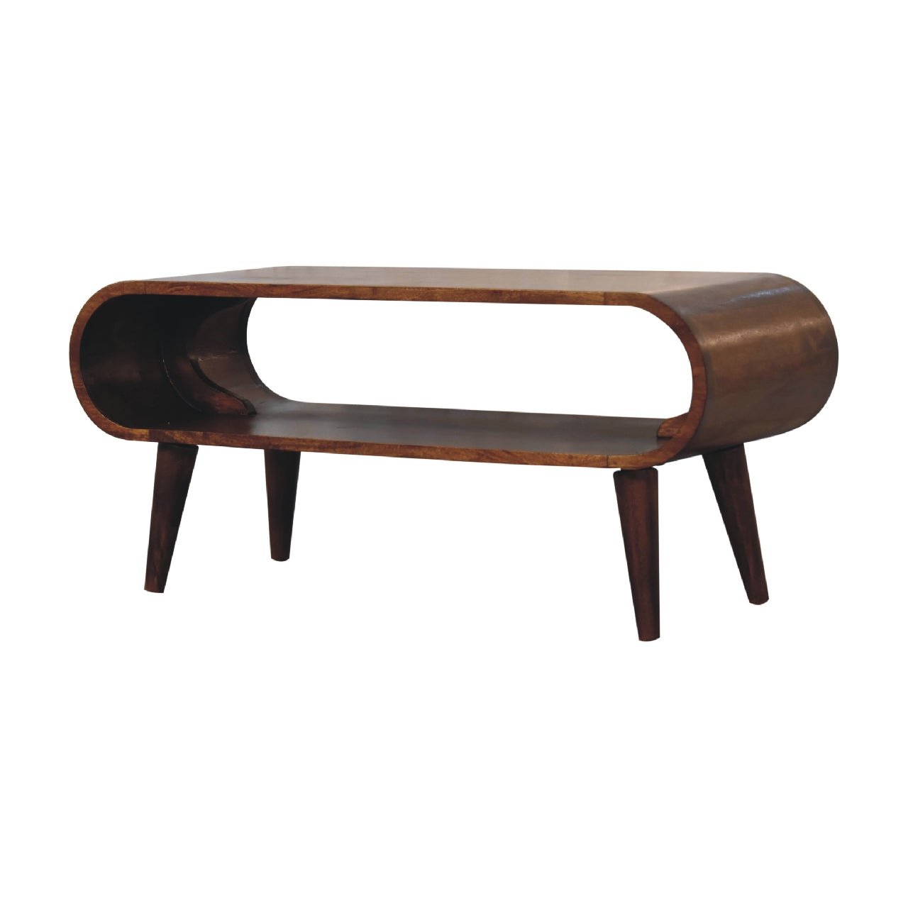 Amaya Light Walnut Coffee Table - The Sturdy Wood Company