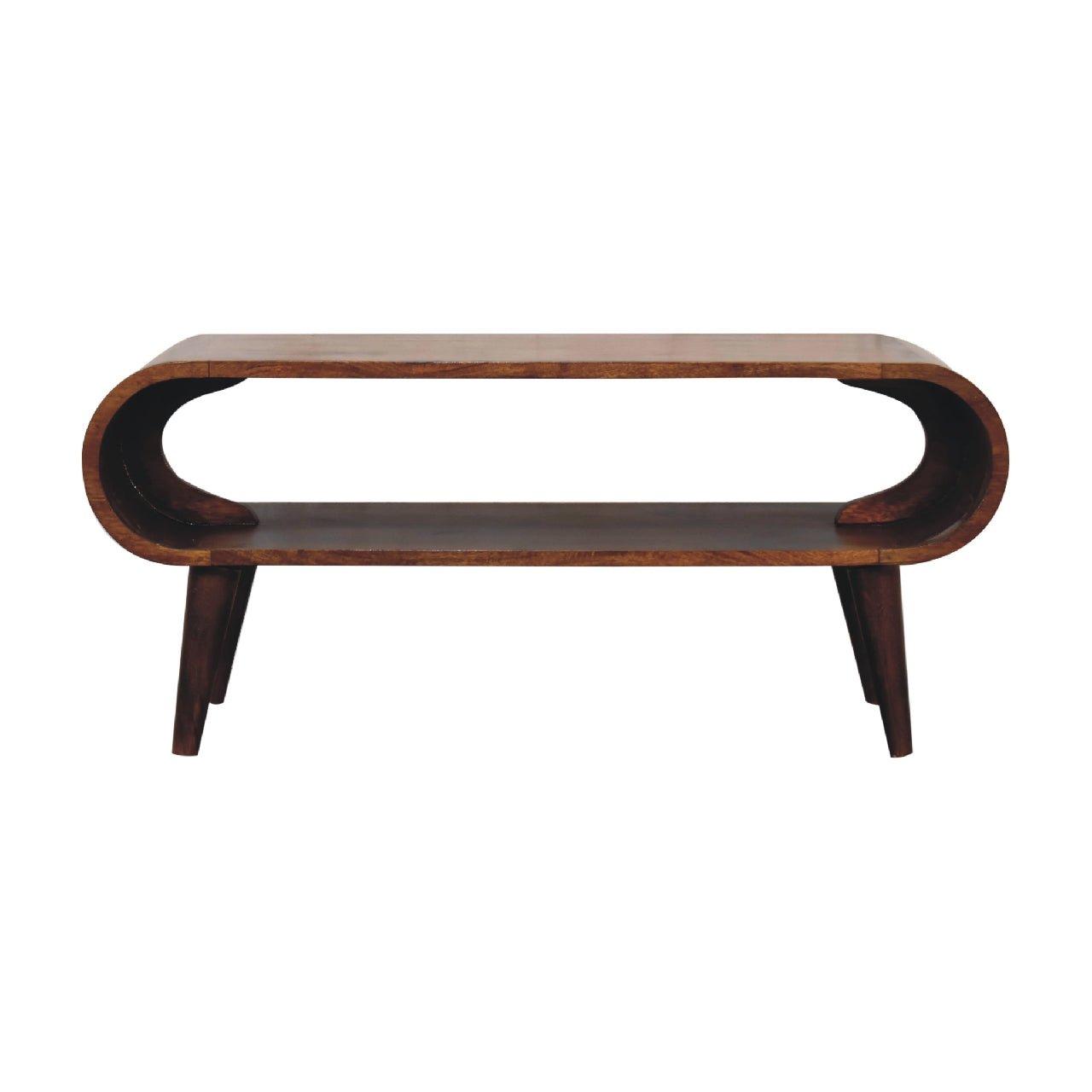 Amaya Light Walnut Coffee Table - The Sturdy Wood Company