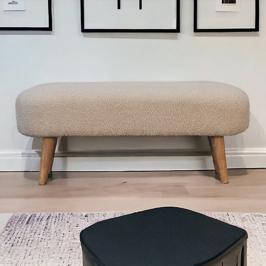 Boucle Hallway Bench - The Sturdy Wood Company