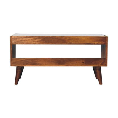 Boucle Nordic Storage Bench - The Sturdy Wood Company