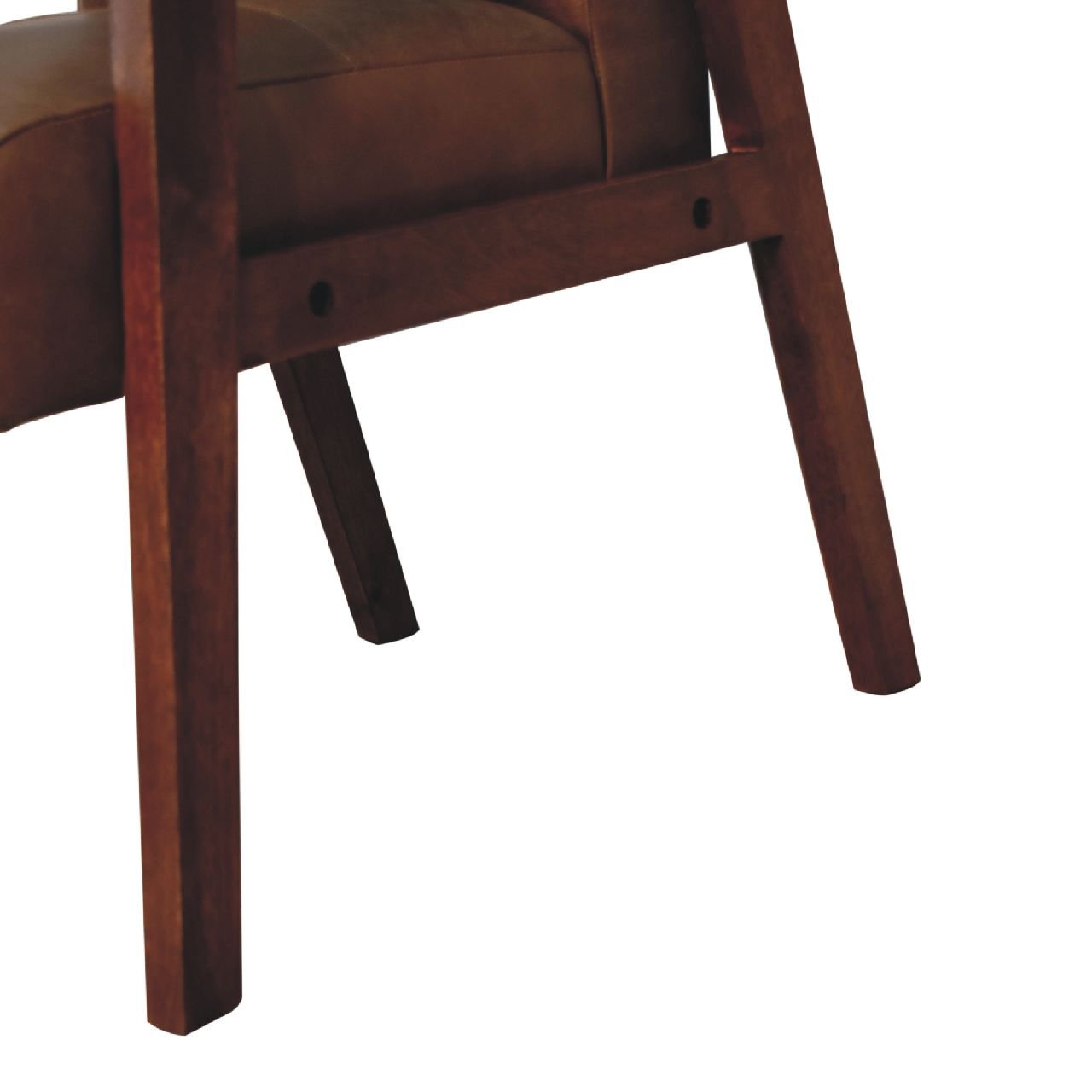 Brown Buffalo Leather Chair - The Sturdy Wood Company