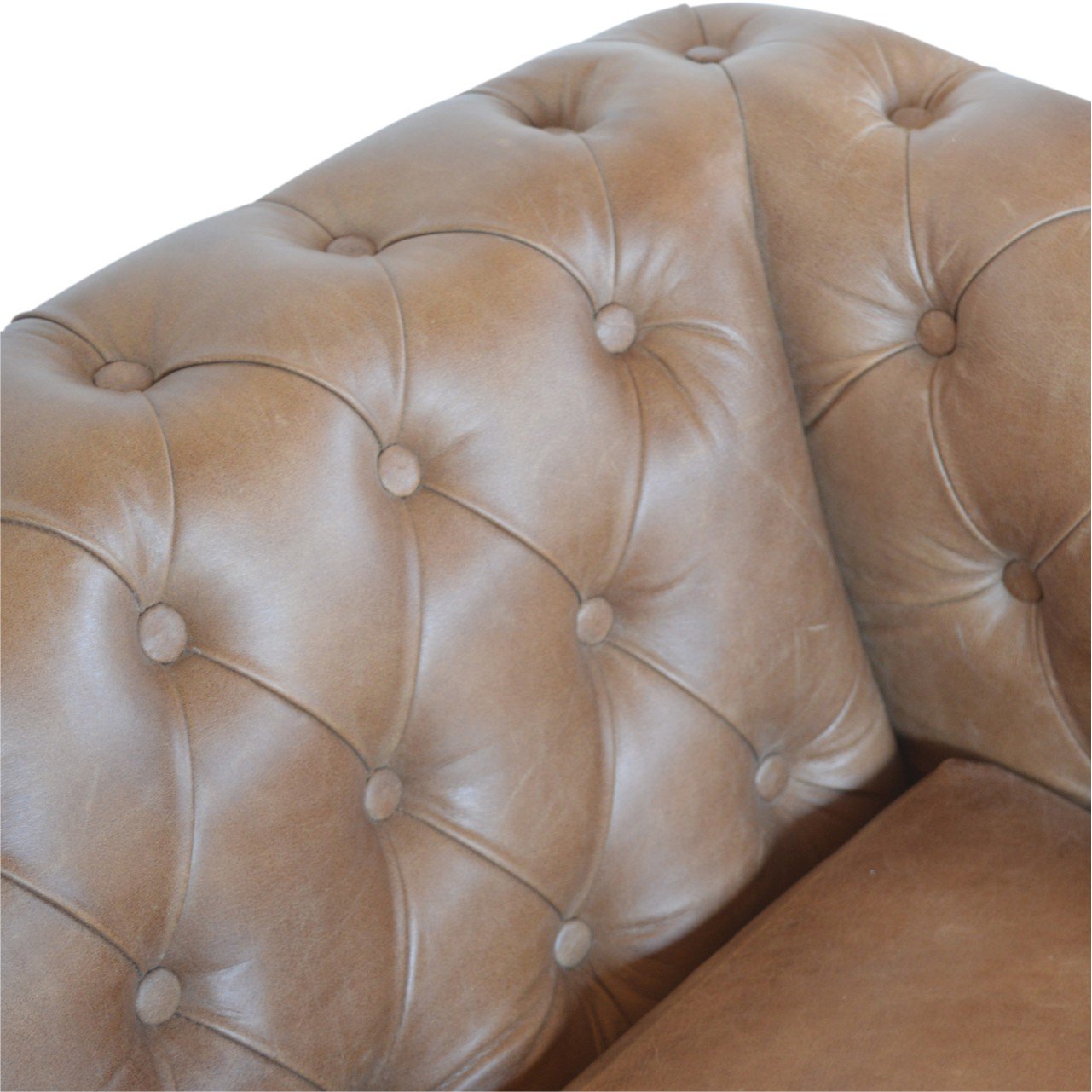 Buffalo Leather Chesterfield Sofa - The Sturdy Wood Company