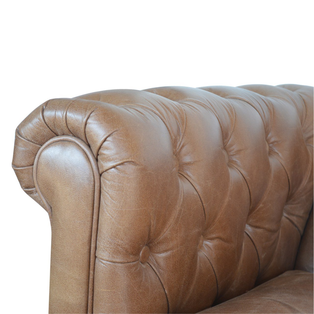 Buffalo Leather Chesterfield Sofa - The Sturdy Wood Company