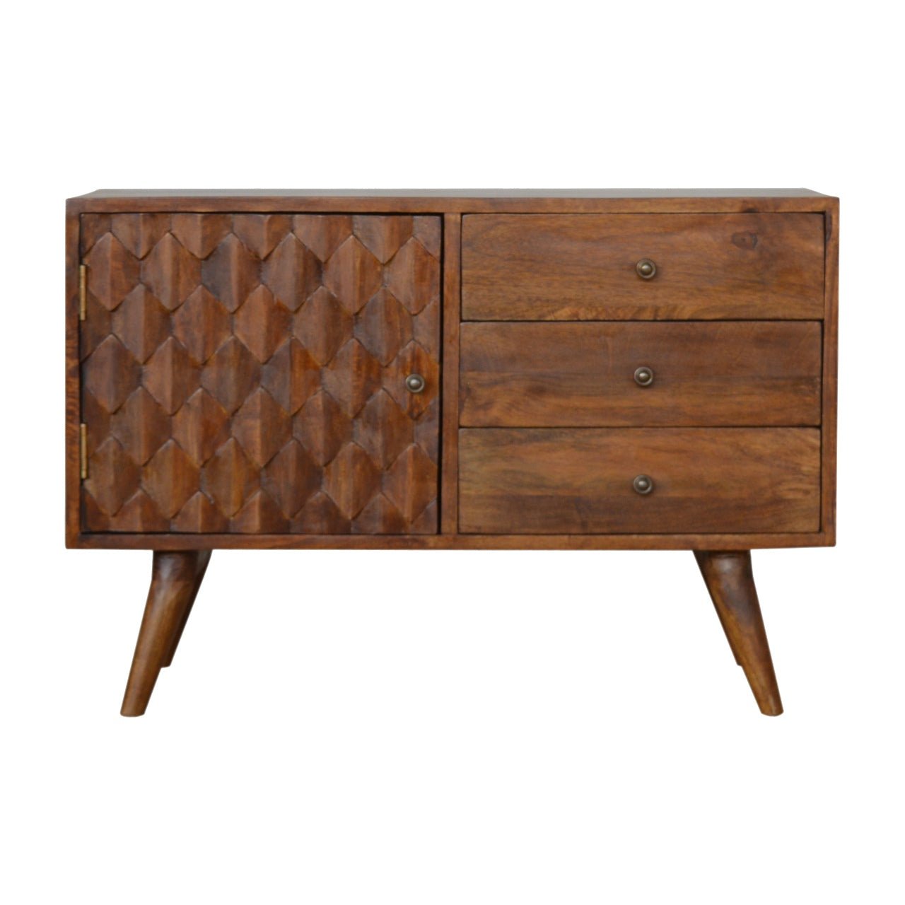 Carved Chestnut Sideboard - The Sturdy Wood Company