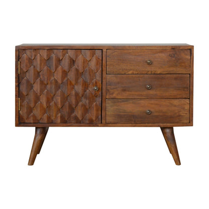 Carved Chestnut Sideboard - The Sturdy Wood Company