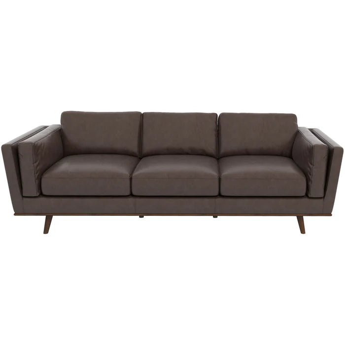 Chase Leather Sofa (Brown) - The Sturdy Wood Company