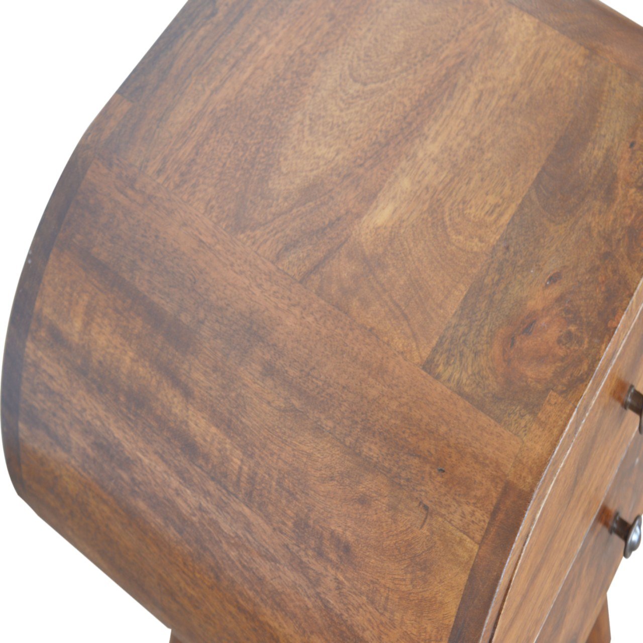 Chestnut Circular Bedside Table - The Sturdy Wood Company