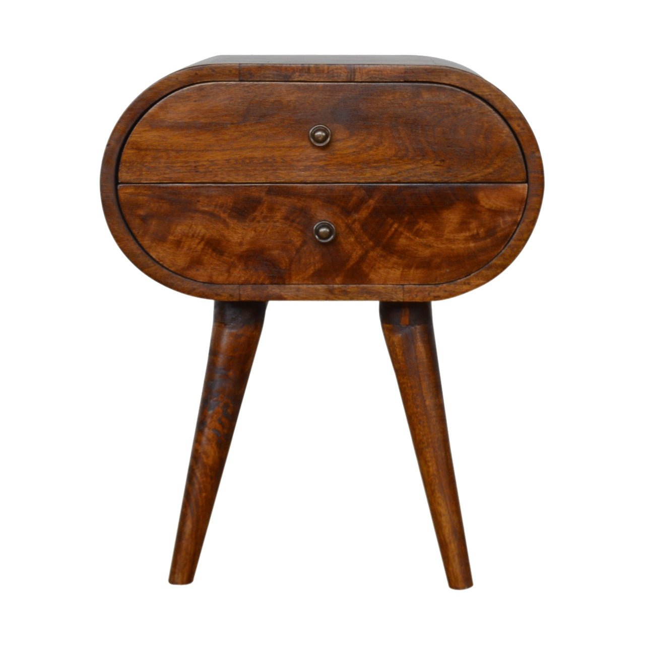 Chestnut Circular Bedside Table - The Sturdy Wood Company