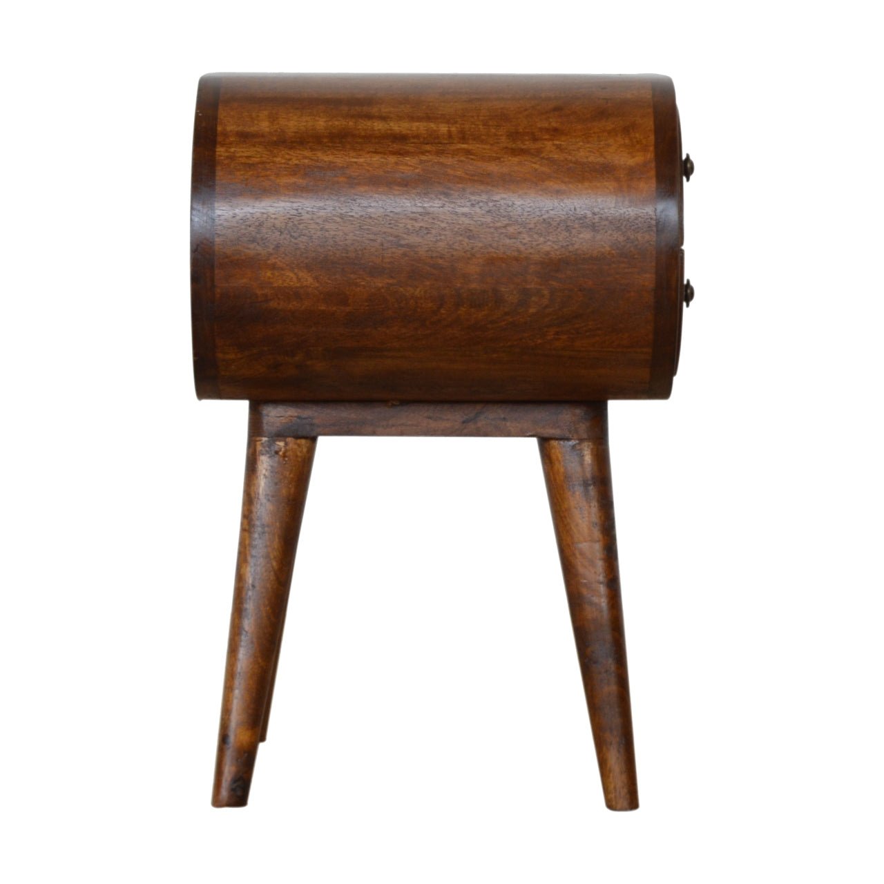 Chestnut Circular Bedside Table - The Sturdy Wood Company