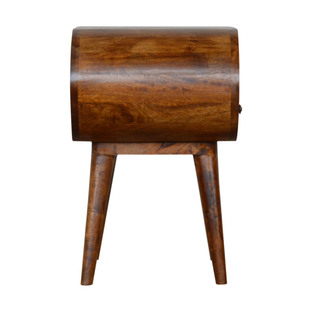 Chestnut Circular Open Bedside - The Sturdy Wood Company