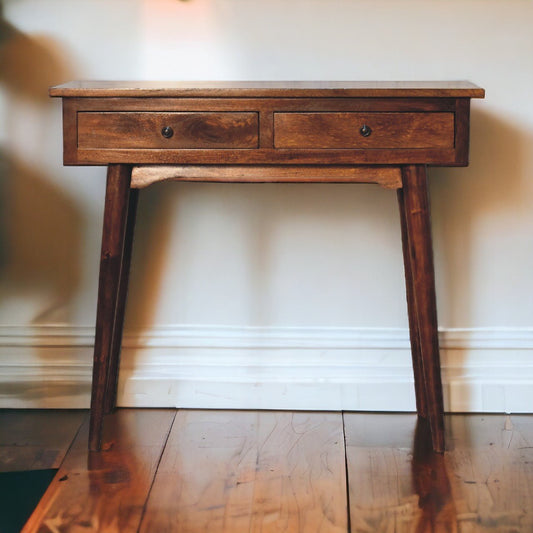 Chestnut Hallway 2 Drawer Console Table - The Sturdy Wood Company