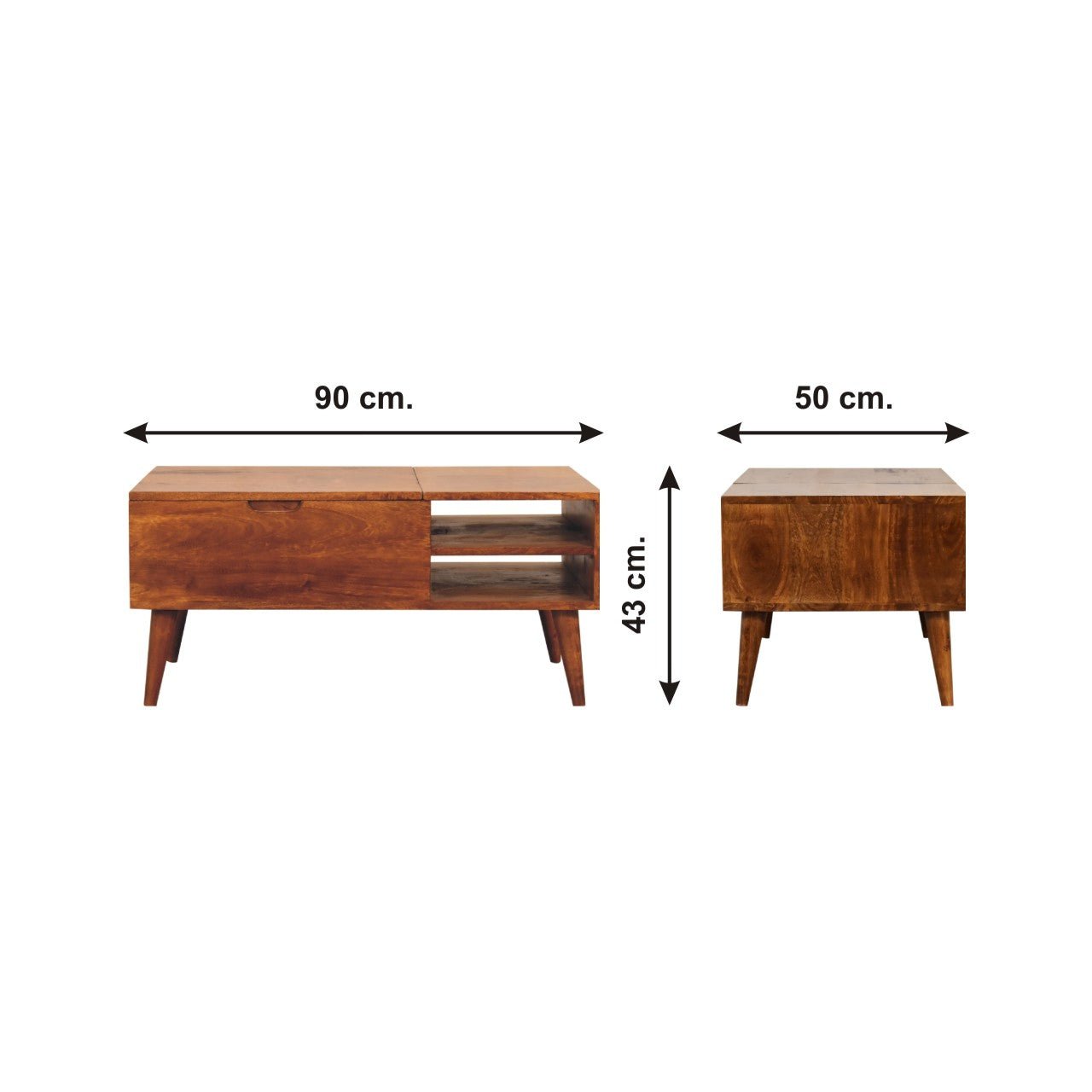 Chestnut Handle Media Unit - The Sturdy Wood Company