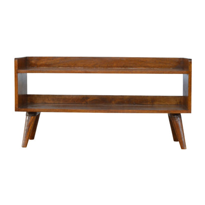 Chestnut Nordic Storage Bench - The Sturdy Wood Company