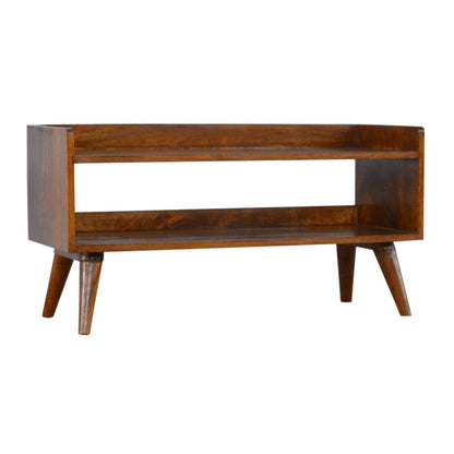 Chestnut Nordic Storage Bench - The Sturdy Wood Company