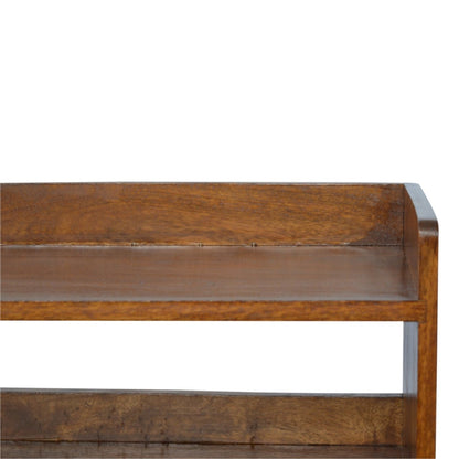 Chestnut Nordic Storage Bench - The Sturdy Wood Company