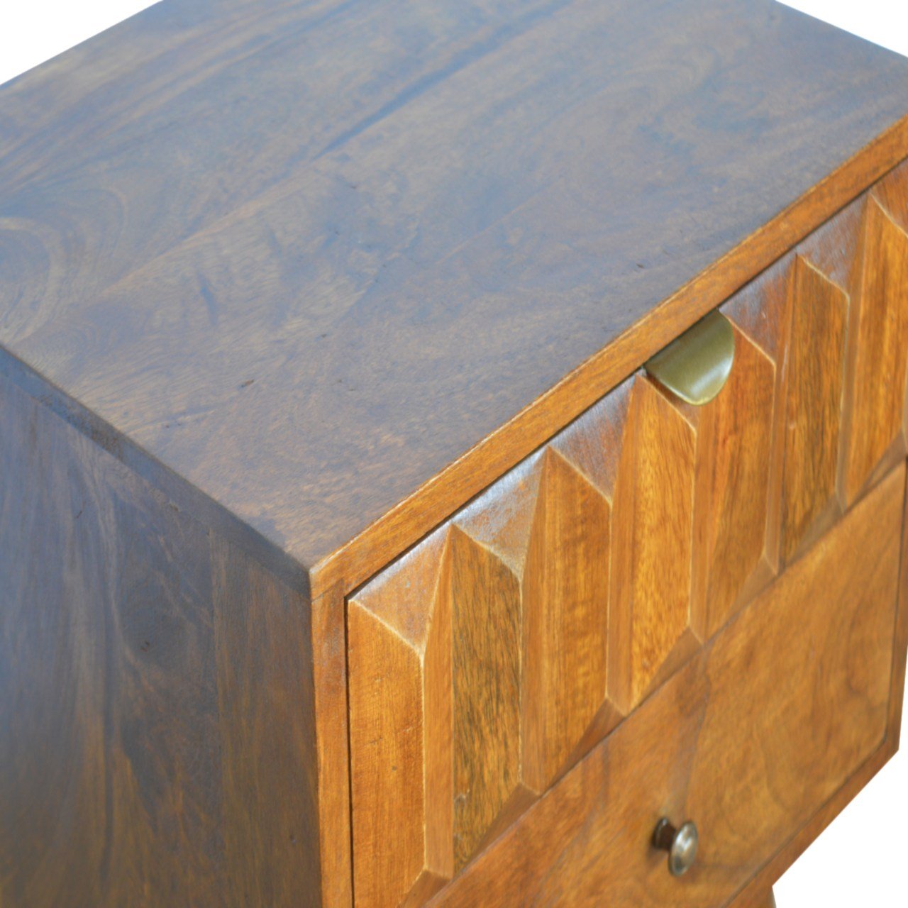 Chestnut Prism Bedside Table - The Sturdy Wood Company