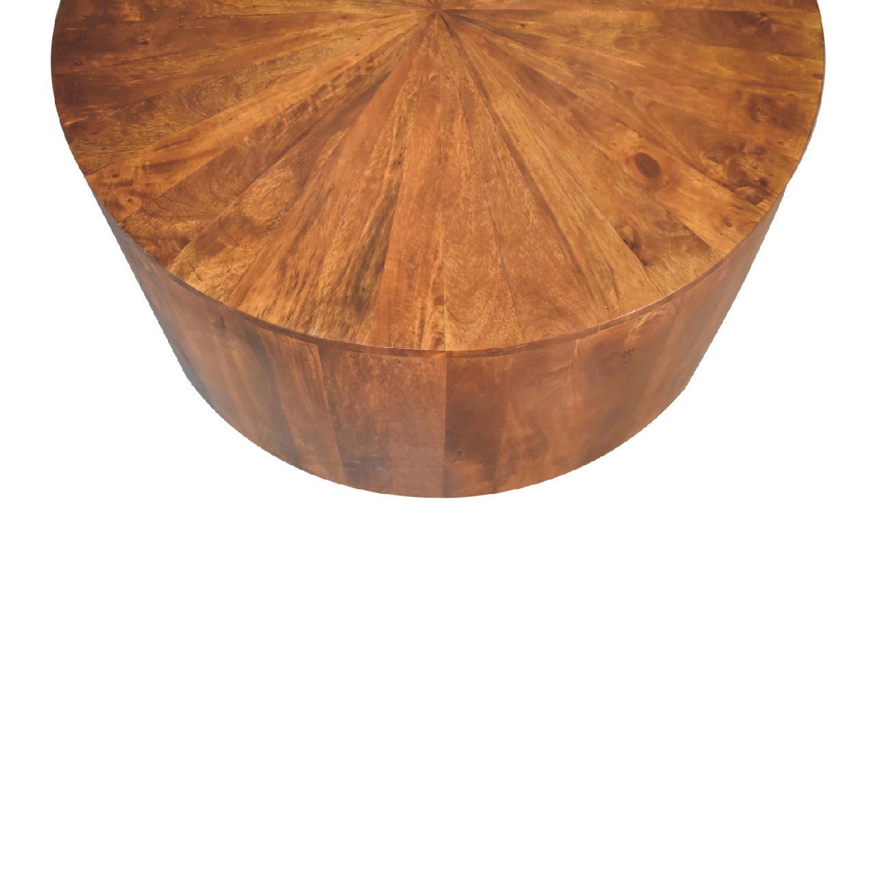 Chestnut Round Wooden Coffee Table - The Sturdy Wood Company