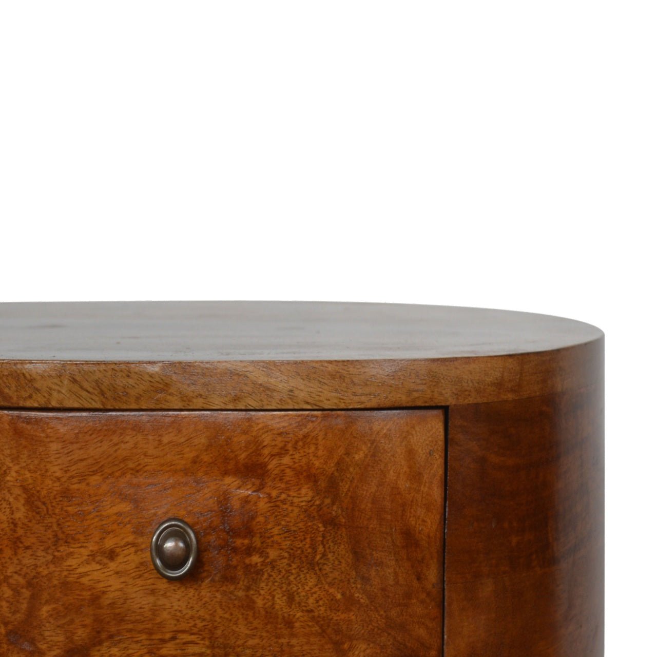 Chestnut Rounded Bedside Table - The Sturdy Wood Company