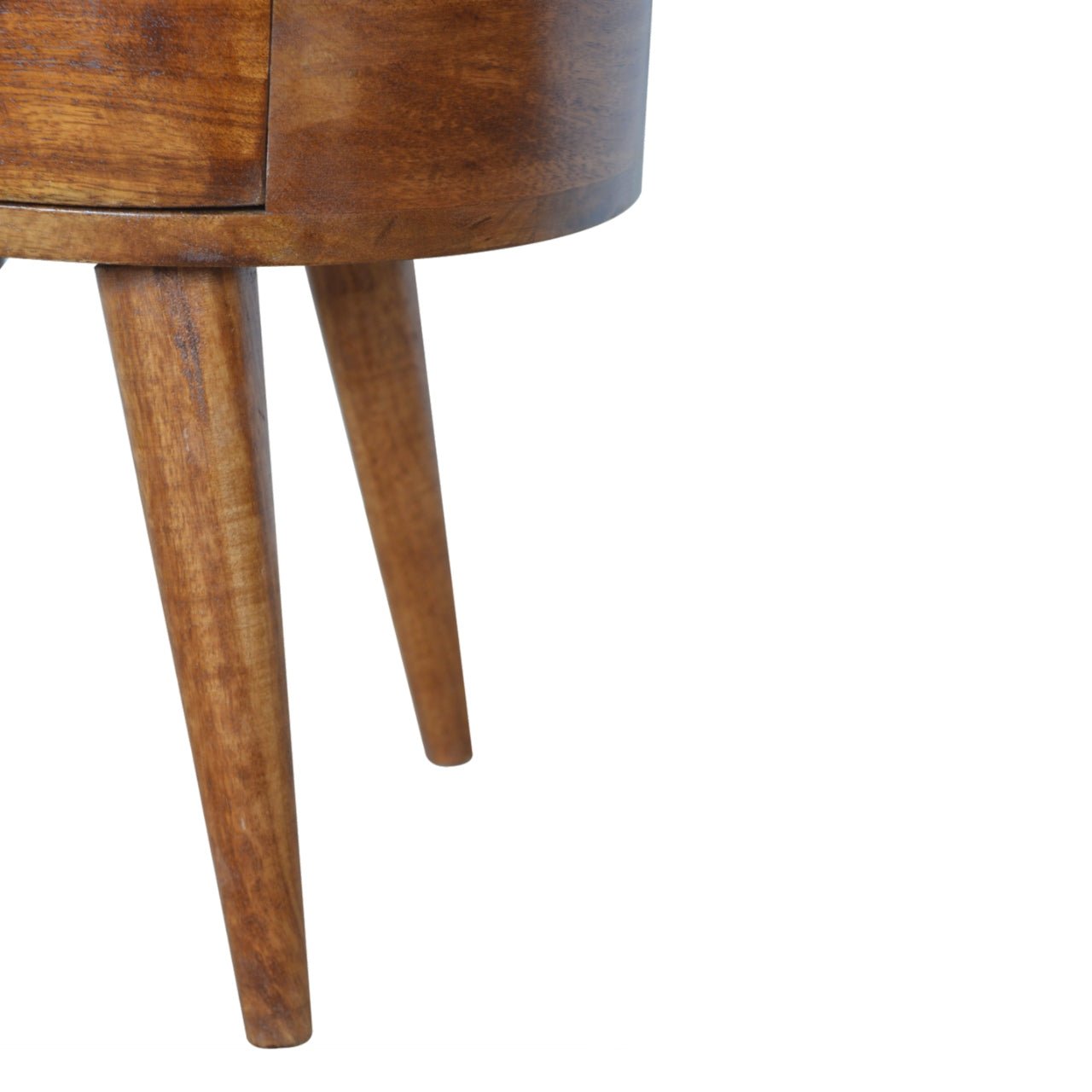 Chestnut Rounded Bedside Table - The Sturdy Wood Company