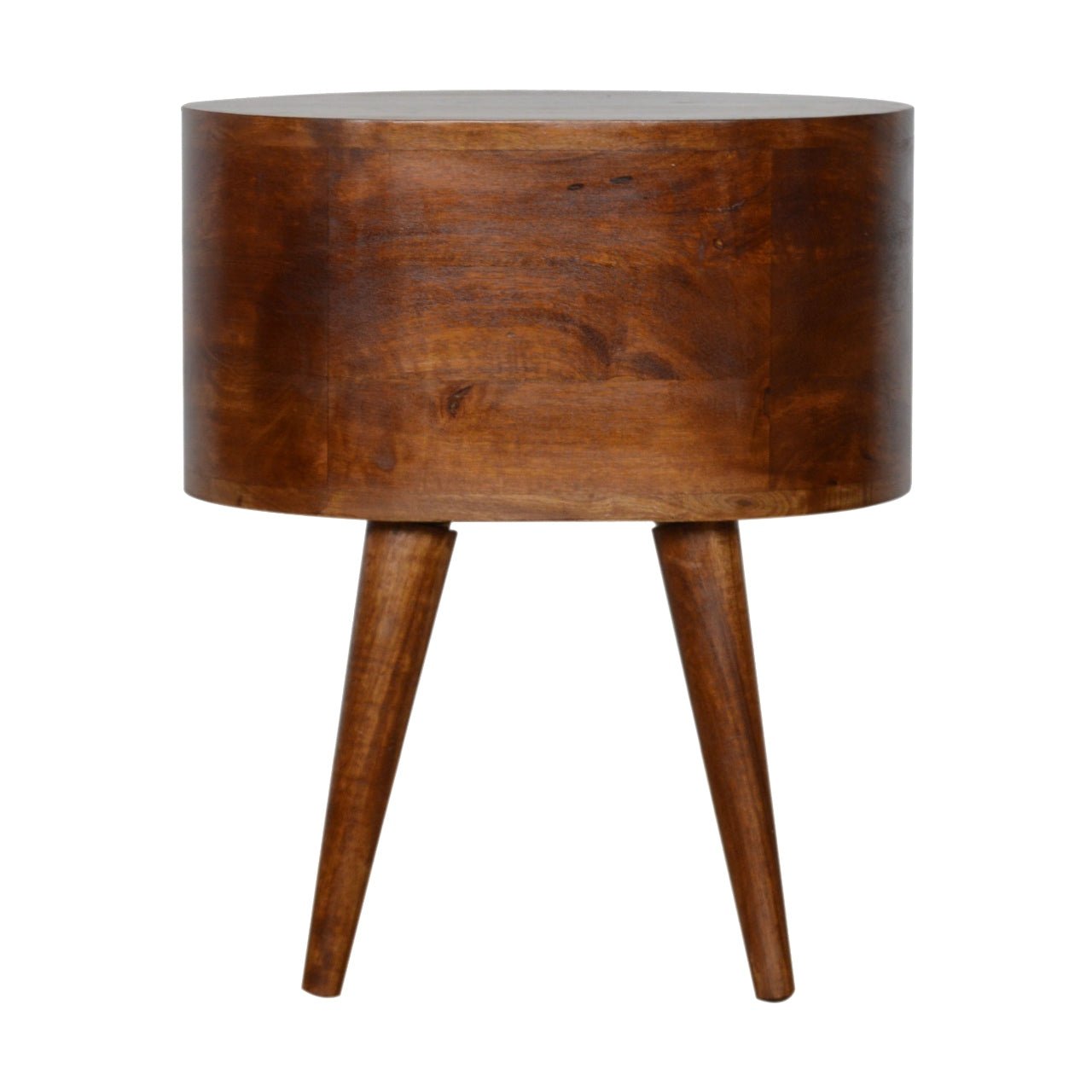 Chestnut Rounded Bedside Table - The Sturdy Wood Company