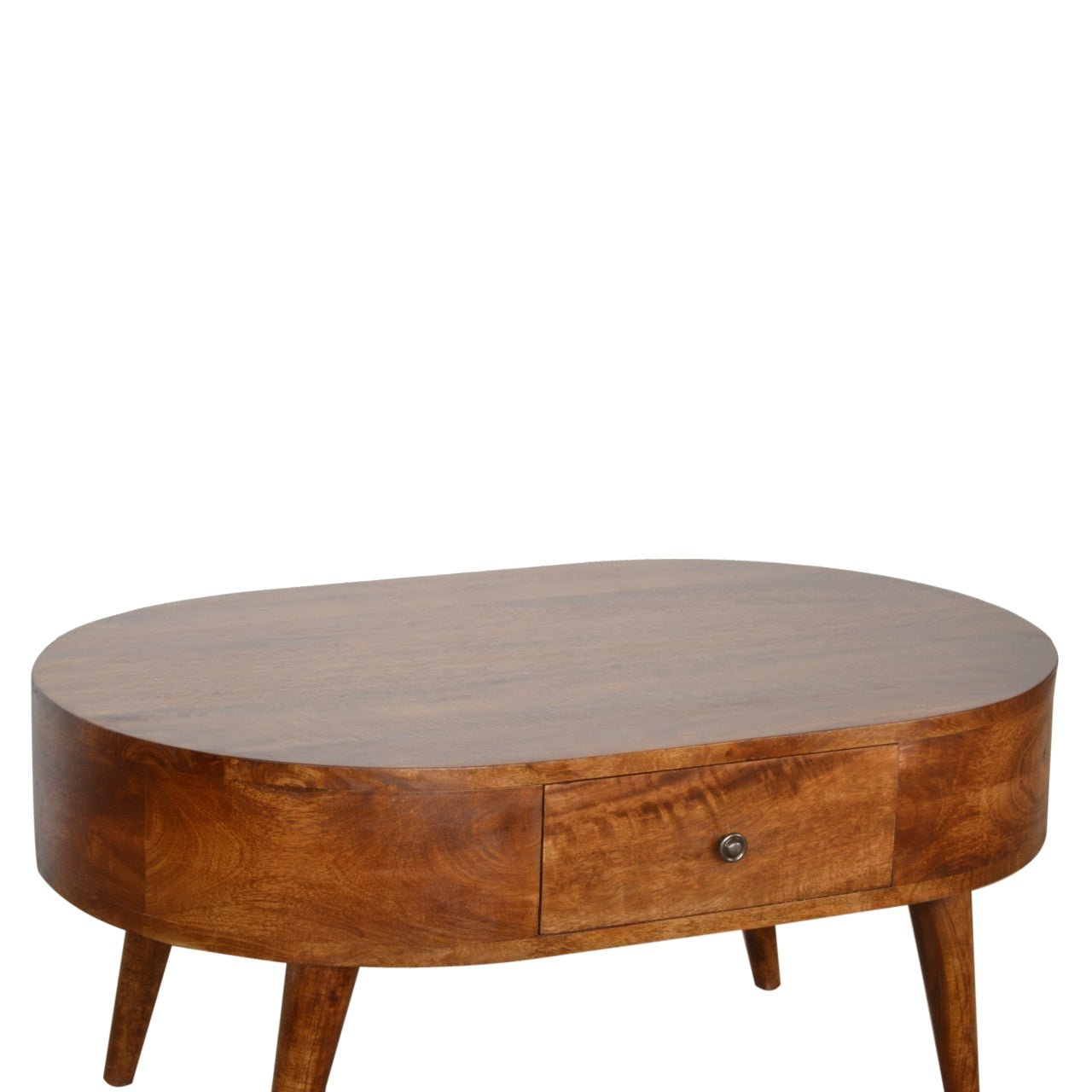 Chestnut Rounded Coffee Table - The Sturdy Wood Company