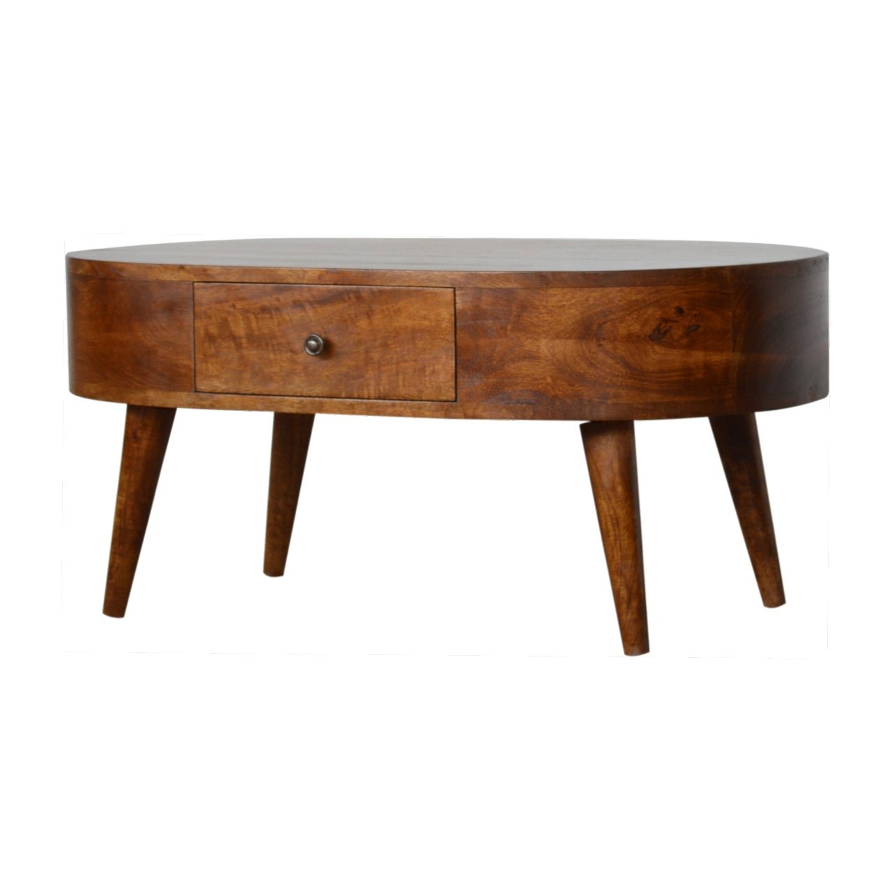 Chestnut Rounded Coffee Table - The Sturdy Wood Company