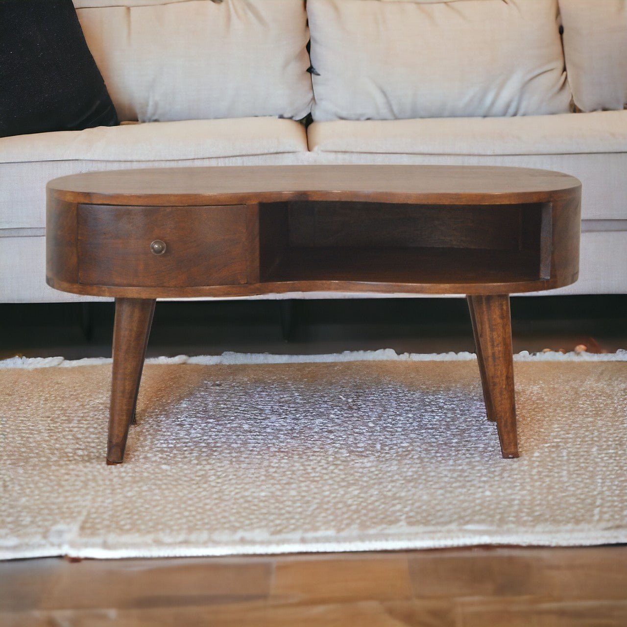 Chestnut Wave Coffee Table - The Sturdy Wood Company