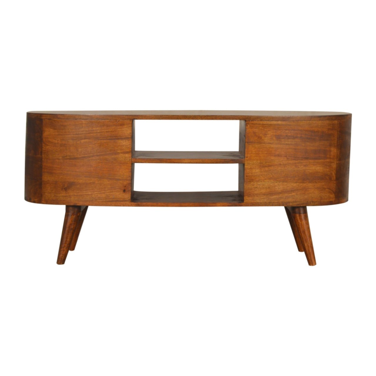 Chestnut Wave Entertainment Unit - The Sturdy Wood Company