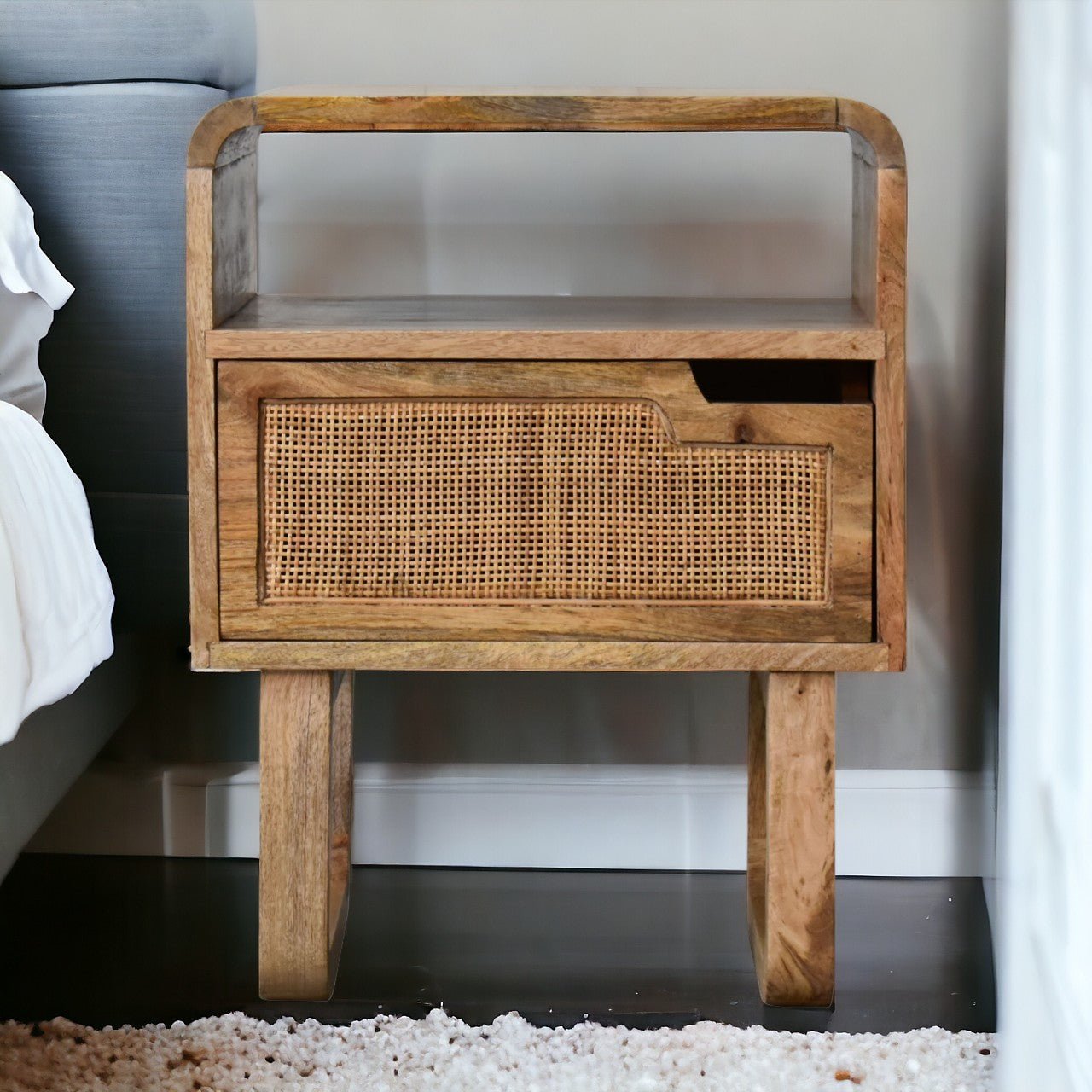 Close-knit Tallin Bedside - The Sturdy Wood Company