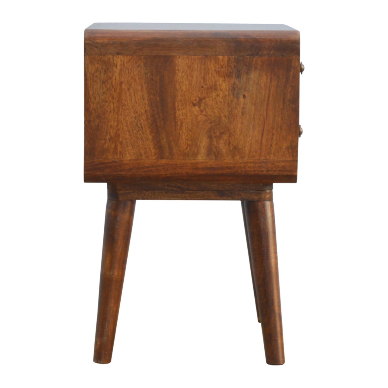 Curved Chestnut Bedside - The Sturdy Wood Company