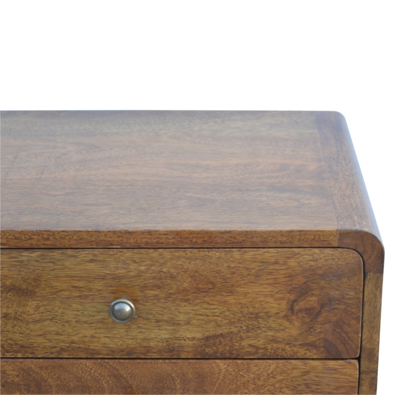 Curved Chestnut Bedside - The Sturdy Wood Company