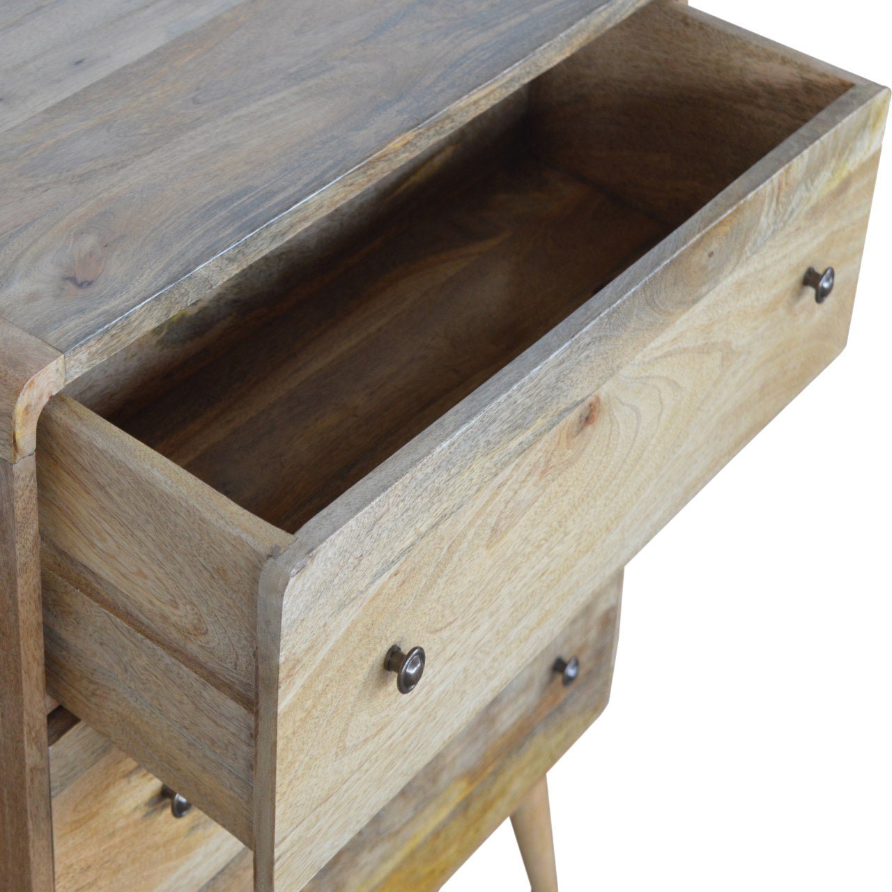 Curved Oak-ish Chest - The Sturdy Wood Company