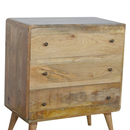 Curved Oak-ish Chest - The Sturdy Wood Company