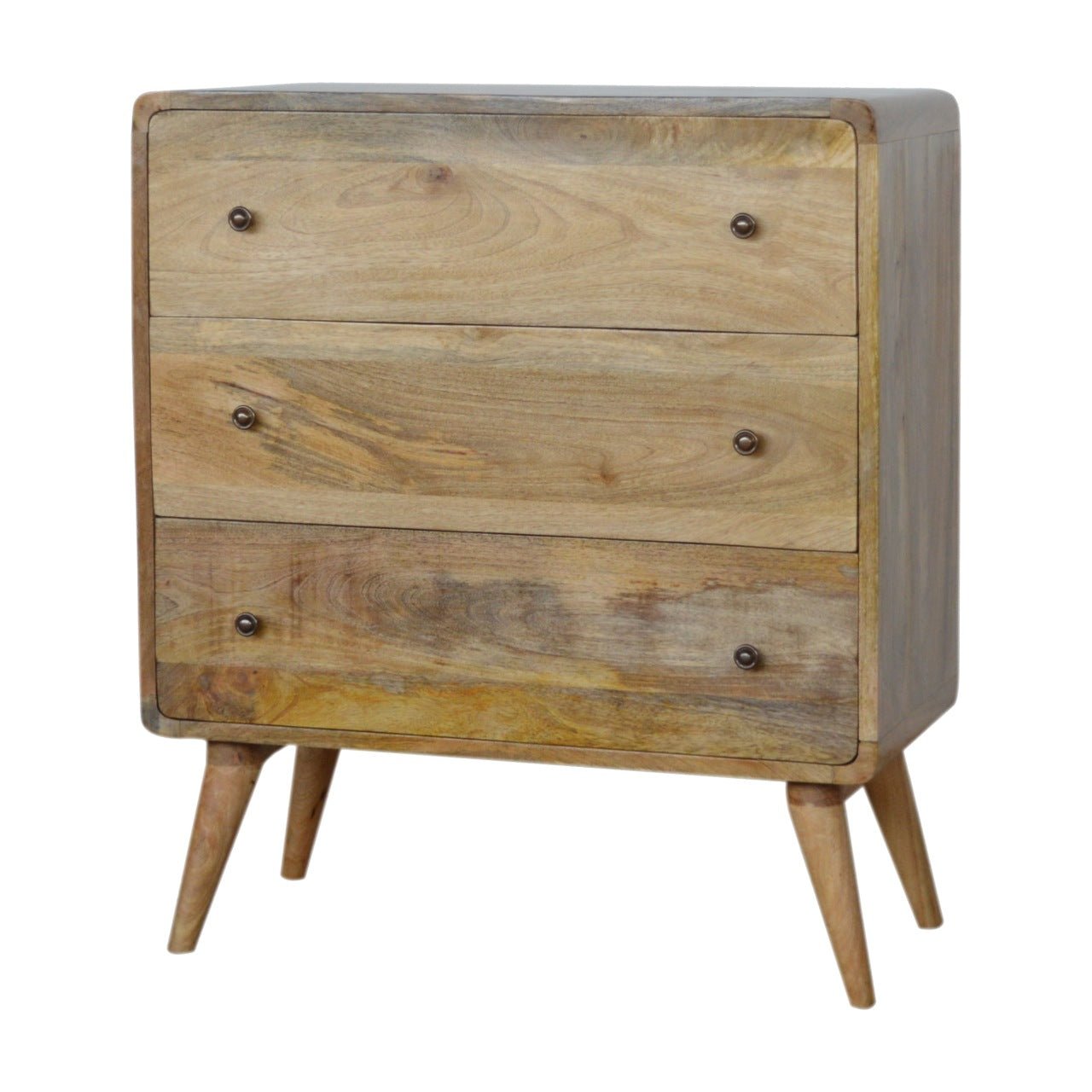 Curved Oak-ish Chest - The Sturdy Wood Company