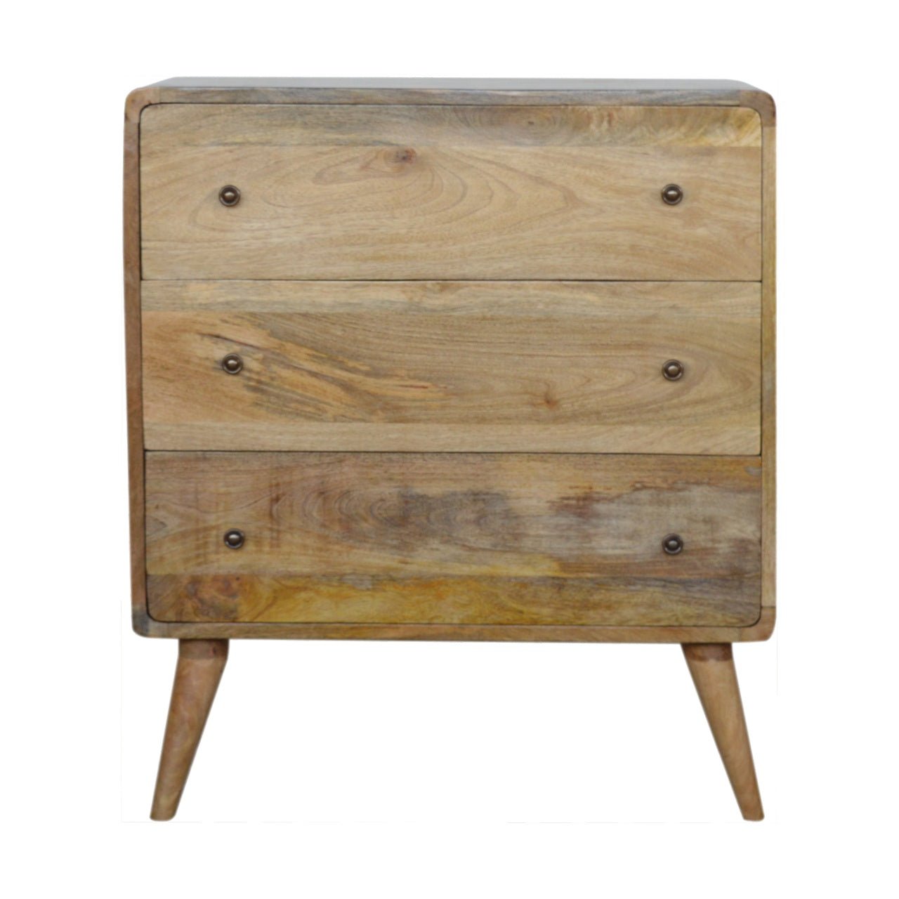 Curved Oak-ish Chest - The Sturdy Wood Company