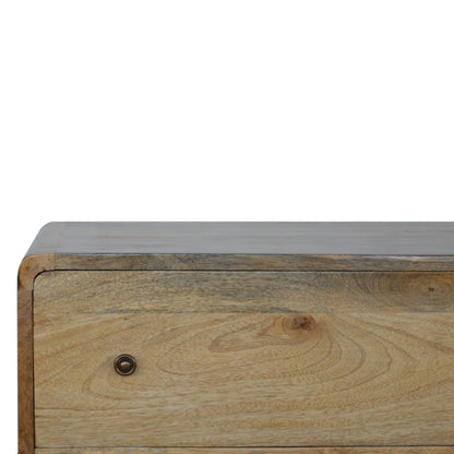 Curved Oak-ish Chest - The Sturdy Wood Company