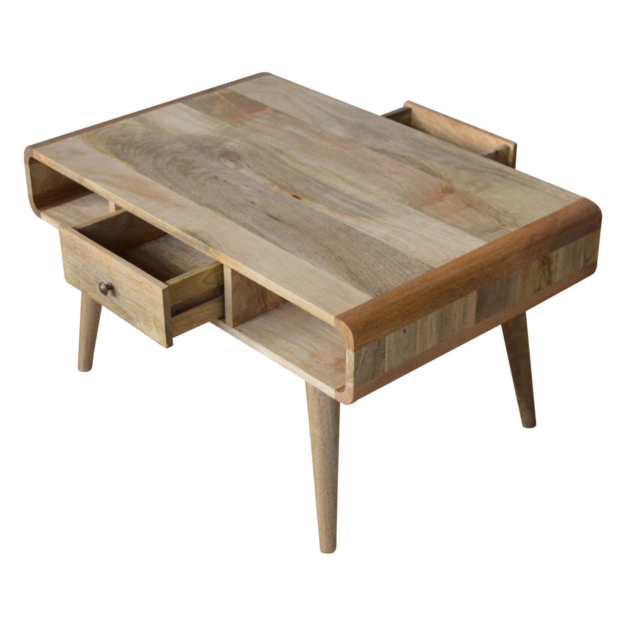 Curved Oak-ish Coffee Table - The Sturdy Wood Company