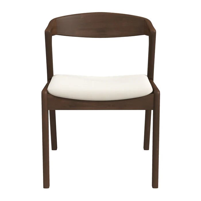 Dakota Solid Wood Cream Velvet Dining Chair (Set Of 2) - The Sturdy Wood Company