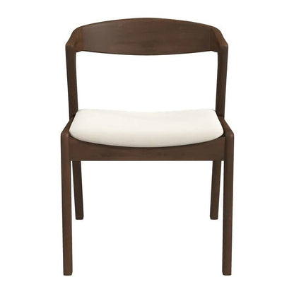 Dakota Solid Wood Cream Velvet Dining Chair (Set Of 2) - The Sturdy Wood Company