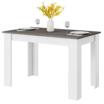 Dark Grey Wood Top 47-inch Kitchen Dining Table - The Sturdy Wood Company