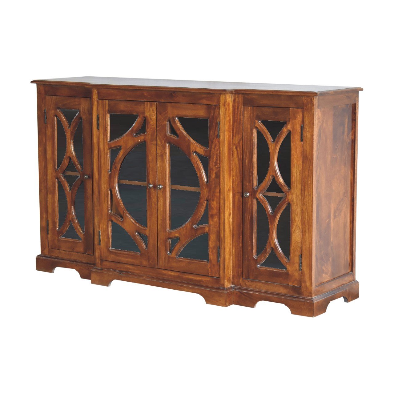 Glazed Carve Chestnut Sideboard - The Sturdy Wood Company