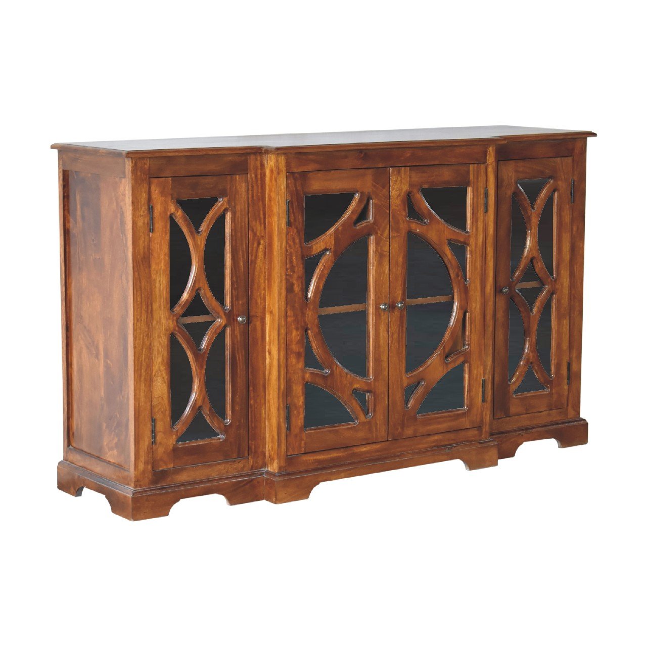 Glazed Carve Chestnut Sideboard - The Sturdy Wood Company