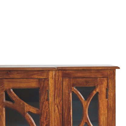 Glazed Carve Chestnut Sideboard - The Sturdy Wood Company