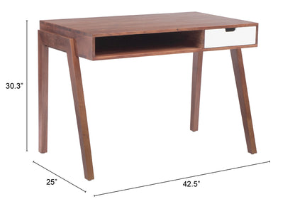 Linea Desk Walnut - The Sturdy Wood Company