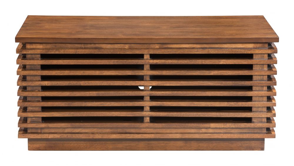 Linea Narrow Entertainment Stand Walnut - The Sturdy Wood Company